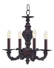 Crystorama Paris Market 4-Light Venetian Bronze Mini Chandelier