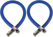 Zerodeko 2pcs Locking Air Chuck Tire Inflator Hose Adapter Durable Extension for Easy Inflation of Cars Motorcycles Compatible with Air Compressors and Pumps