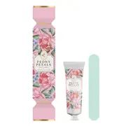 Peony Petals Hand Cream & Nail File Gift Cracker Floral Care Set 60ml