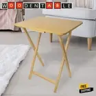 Large Folding Rubberwood TV Table Side Fold Computer Table Diner Tea Coffee Desk