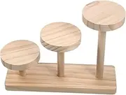 HOUDERCO Luxury Wooden Cake Serving Stand Tiered Jewelry Display Tower for Desktop Decor