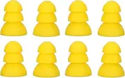 Hearing Aid Silicone Hearing Aid Domes, 8pcs Small Close Hearing Aid Ear Tips 3 Layer Soft Replacement BTE ITE Pocket Hearing Aids Earplug Domes for Hearing Resound Accessories(Yellow)