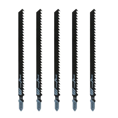 5Pcs T344D T-Shank Jigsaw Blades, 6 Inch Long Jigsaw Blades High Carbon Steel Ji