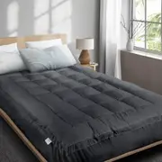 Bedra Mattress Topper SINGLE Pillowtop 1000GSM Bamboo Charcoal Mattress Protector