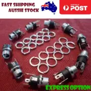 10pcs DC Power Supply 5.5 x 2.1mm 3-Pin Jack Socket Female Panel Mount Connector