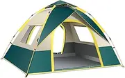 Camping Tents, 3-4 Person Pop Up Automatic Instant Tent for Family, Lightweight Dome Tent with 2 Door and 2 Window for 4 Season