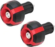 Be In Your Mind Pair of 7/8 Inch 22 mm Aluminum Motorcycle Scooter Handlebar Ends CNC Handlebar Weights Vibration Damper for 17.5 mm Inner Tube Dual Color Black Red