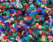 3,000 pcs Assorted Multi Color 6mm 1/4" Round Cup Loose Sequins Sewing Crafts