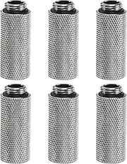 4pcs Water Cooling Adapter G1/4" Thread Male to Female 1.57" Column Length Mini Compression Fitting Copper Extender Fitting with O-Ring for Computer PC Water Cooled System, Silver