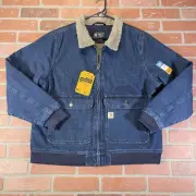 Carhartt Relaxed Fit Denim Sherpa Lined Jean Heavy Barn Jacket Womens XL NWT