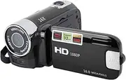 Video Camera Camcorder, 16X 1080P 30FPS Vlogging Camera Recorder with 2.7 Inch TFT Rotatable Screen, Fill Light, Bulit in Speaker, Support 32GB, Ideal for Travel Wedding (Black)