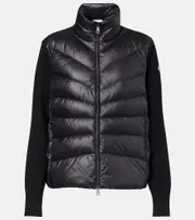 [Moncler] Moncler Down-paneled cardigan UK 16 black