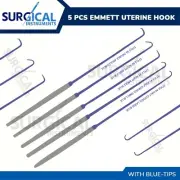 5 Pc Emmett Uterine Hooks Gynecology Electrosurgical Blue Stainless German Grade