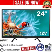 Kogan 24" LED Smart Google 12V TV - R98T Home Theater HD LEDTelevision HDMI USB