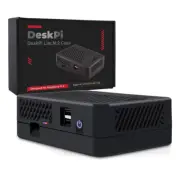 DeskPi Lite M.2 Case with M.2 SATA SSD Expansion Board Fan for Raspberry Pi 4B