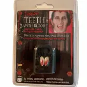 Halloween Vampire Teeth With Blood NEW