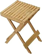 SWOOMEY Small Stool for Boys and Girls Sturdy Bamboo Folding Stool Easy to Carry and Store for Home and Outdoor