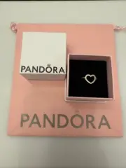 PANDORA 14ct GOLD CAPTURED HEART RING SIZE 54 REF 150179CZ RRP £399.99 BNWB