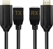 HDSUNWSTD RJ45 to HDMI Extender 196ft/60M Audio Video 1080P Over Cat5e/ Cat6 Ethernet Cable Transmit Lossless Signal HDMI Long Distance Extension Adapter I Repeater Balun Sender Transmitter Receiver