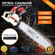 Giantz 75CC Petrol Chainsaw Commercial E-Start Pruning Chain Saw Tree Top Handle