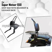 For Royal Enfield Sissy Bar With Backrest & Luggage Rack For Super Meteor 650