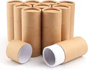 10Pcs Kraft Paperboard Tubes,1 Oz/30ml Empty Round Cardboard Box Tube Container with Lid for Essential Oil Bottle Packaging,Gift Paper Tube,Jewelry,Pencils,Tea Coffee,Crafts Project-Not Push-UP