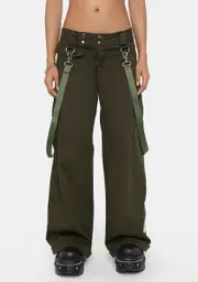 [Junker] Green COD Baggy Girl Flares