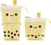 Generic Kids Cute Standing Pencil Case - Pop Up Pencil Box Makeup Pouch, Pen Holder Organizer Cosmetics Bag - Kawaii Stationery Gift for Kids (Yellow)