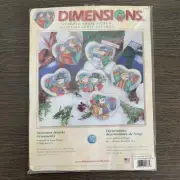 Dimensions Snowmen Hearts Ornaments Stamped Cross Stitch 8731 Unopened