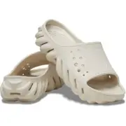 NEW Crocs Men's Echo Slides Waterproof Shower Shoes Stucco Size US11