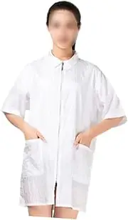 Ipetboom Haircut Apron Durable Hair Dye Treatment Smock for Women Men Short Sleeve Easy Clean Fashionable Collar Pocket