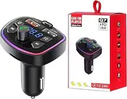 FM Transmitter - FM Radio Transmitter Wireless MP3 Music Player | Multifunctional Auto Audio & Video Accessories for New Year, Valentine's Day