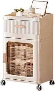 Chest of Drawers,White Bedside Table for Bedroom,Drawer Chest with Wheels,Drawers Dresser,for Hotel and Entrance Hall,Study Room(16.53x12.59x27.16in)