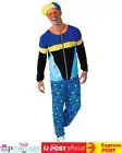 Blue Nineties Guy Mens Rapper 80s 90s Tracksuit Shell Suit Retro Costume