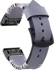 [MGTCAR] 22 26mm Leather Watchband QuickFit Straps For Garmin Fenix 7X 7 6 6X Pro 5X 5 Plus 3HR Epix/Instinct 2 Smartwatch Band Bracelet