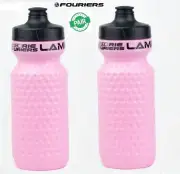 No Toxic Bicycle Water Bottle 600cc Bottle Pull Valve FOURIERS LDPE PAIR PINK