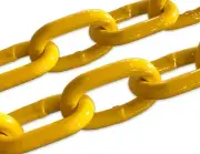 1/4" X 20' Yellow Powder Coated Chain Grade 30 Proof Coil 5,200 lbs Barrier Gate