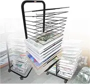 Art Drying Rack,Classroom Drying Rack,(15 Tiers) Craft Storage Rack Metal Art Work Storage Display Rack,Space Saving Rack for Art Classrooms, Offices and Homes