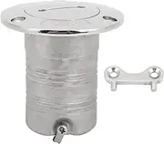 Stainless Steel Deck Funnel Water Oil Inlet Fill Filler Port Boat Gas Fuel Tank Cover Part Premium Polished Mirror Finish Proof Wear Resistant for Boats Yachts Caravans Trucks (50MM)