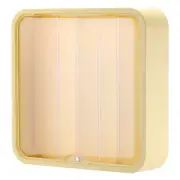 Dustproof Assemble Acrylic Display Case, 12x12x3inch, Creamy yellow