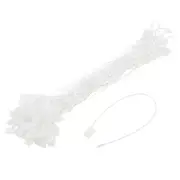 500Pcs Nylon Hang Tag String 6.7" Snap Lock Pins Loop Price Tag White