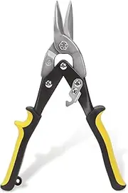 [Swpeet] 10 Inch Aviation Tin Snips with Ergonomic Handle, Heavy Duty Metal Cutter Long Straight Cut, Aviation Straight Cutters Sheet Metal Shears Tin Snips Ideal for Cutting Metal Sheet