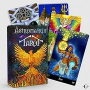 AstroMatrix Cards Deck with Online Guide QR Codes for Beginners and Experts Readers, 78 Tarot Deck Cards, Classic Traditional Tarot Deck Standard Size 4.75" x 2.75", Fortune Telling Cards Game