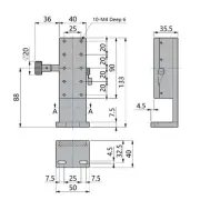 40x90mm Manual Trimming Platform Adjustable Gear Guide High Accuracy Sliding CT