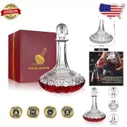 Stylish 50oz Red Wine Decanter with Anti-Spill Design & Gift Box - Perfect Gift!