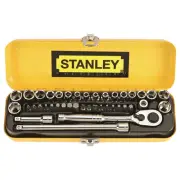 Stanley 1/4" Drive Socket Set - 40 Piece Easy Removal Of Sockets
