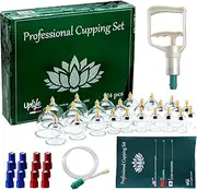 Cupping Set for Massage Therapy, 24 Cupping Therapy Cups Professional Cupping Kit for Muscle Pain Relief & Cellulite Reduction, Chinese Vacuum Cupping Set with Manual Pump for Home & Spa