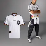 【ADIDAS 愛迪達】足球衣 SOCCER GERMANY 1996 男款 白 黑 寬鬆 德國 主場球衣 電繡 愛迪達(IT7749)