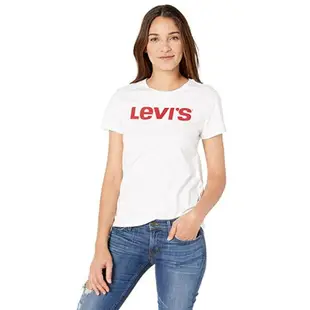 Levi's 短袖T恤 女裝 LOGO款 T恤 短袖 短T-Shirt 素T 圓領上衣 L10472 白色(現貨)▶指定Outlet商品5折起☆現貨