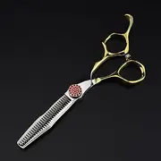 Hair Cutting Scissors, 6 Inch Professional Jp440C Steel Red Gem d Haircut Thinning Barber Hair Cutting Shears Hairdresser Scissors,Cutting Scissor-B